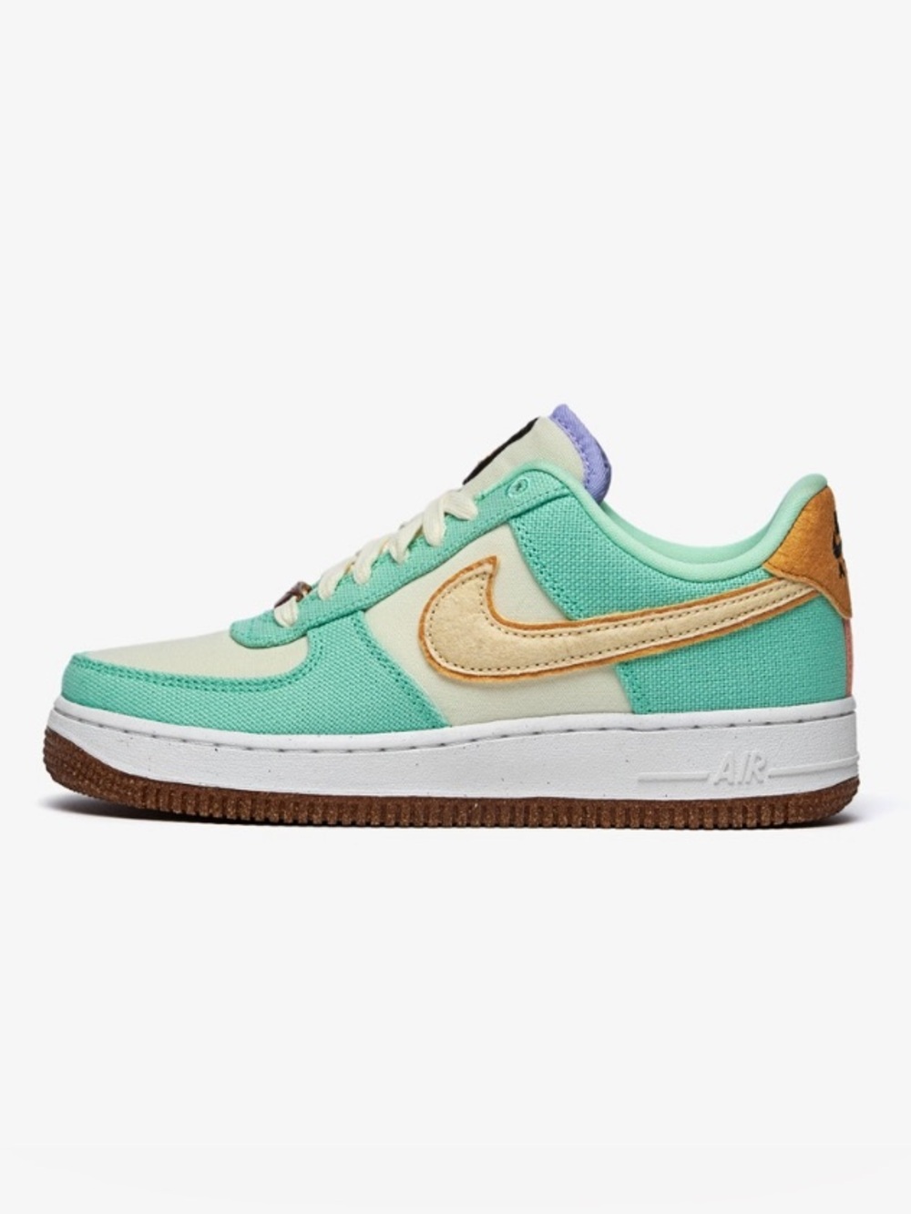 Nike Air Force 1 ‘07 LX Happy Pineapple Green Tan Size 8 Women Sneakers